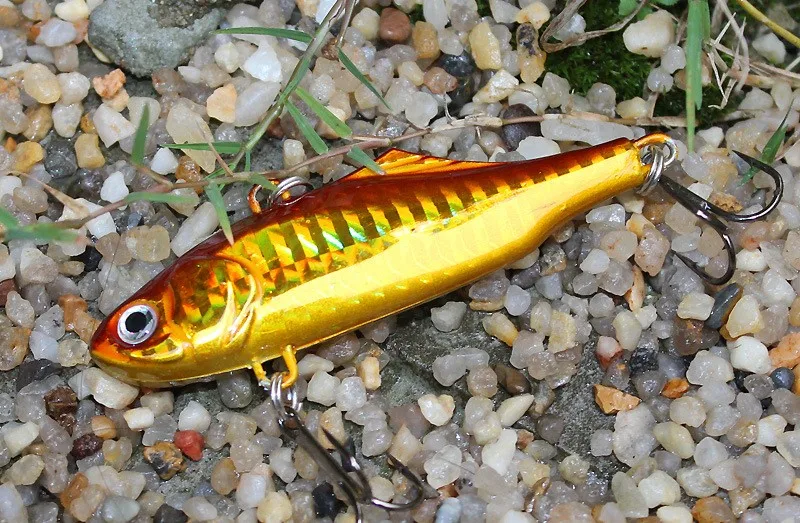 ANZHENJI 5 colors 24g 7.5cm winter VIB fishing lure hard bait lead inside ice sea fishing tackle diving swivel jig wobbler lure 13