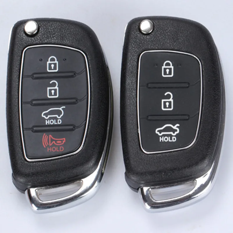 

DAKATU 3/3+1 4 button Remote Car Key Shell Case For Hyundai IX35 IX45 i10 i20 i30 i35 i40 Genesis Folding Flip Remote Key Shell