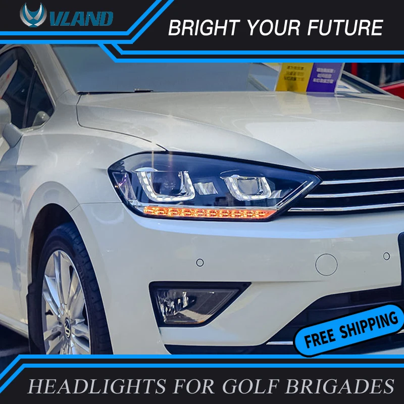 Led Head Lmap for vw golf Sportsvan headlight 2016 2017 2018 drl turn