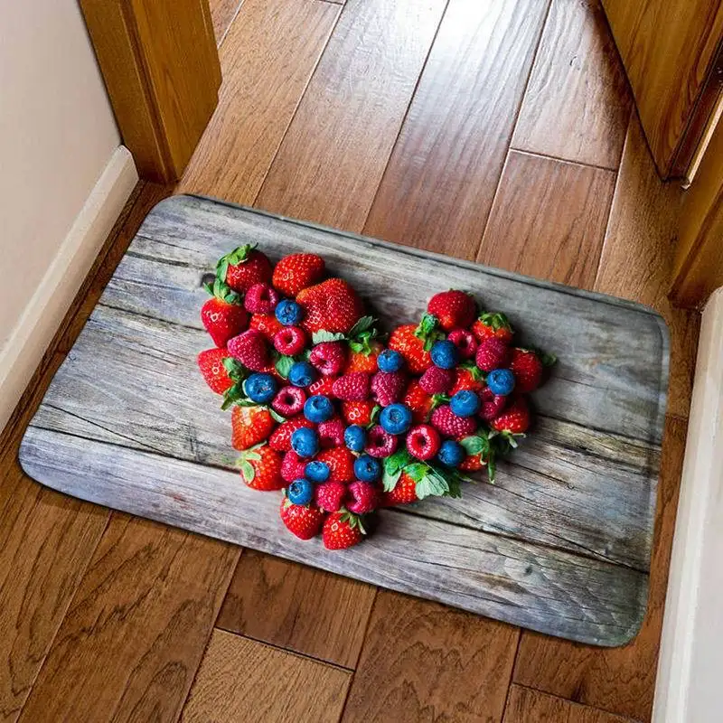 

Funny Front Entrance Door Carpet 3D heart-shaped Floor Carpets for Living Room Bedroom Non-Slip Kitchen Mats