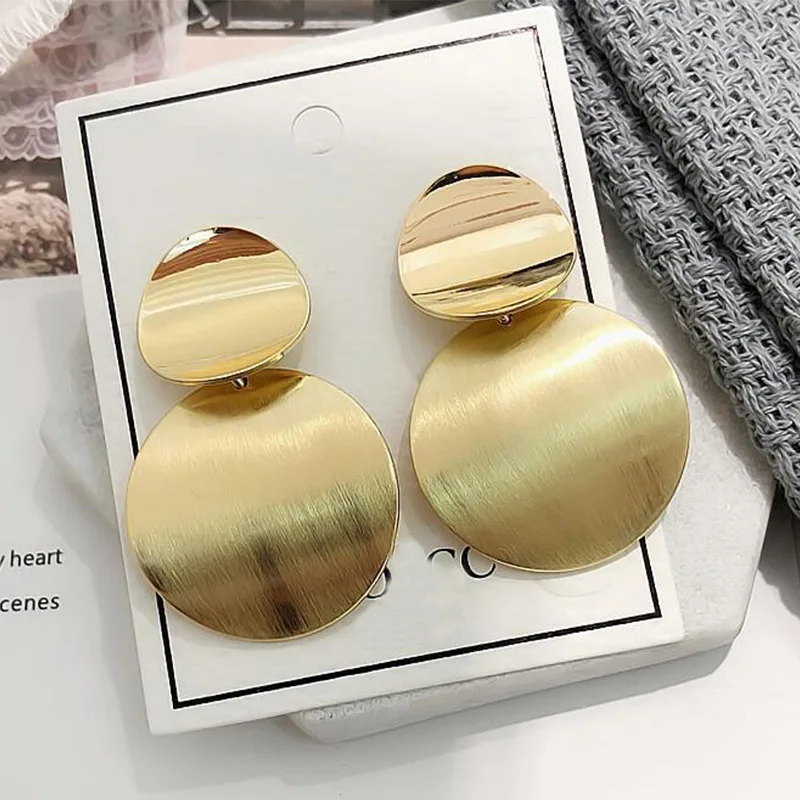 

2019 Vintage Fashion Statement Earrings Geometric earrings For Women Hanging Dangle Pearl Earrings Gold Earing Modern Jewelry