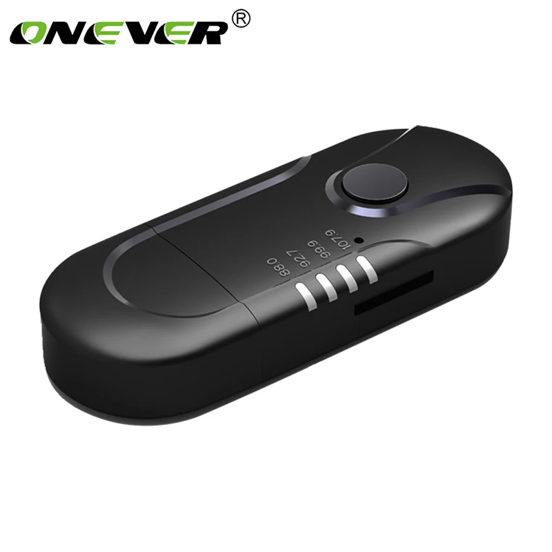 Onever мини USB Bluetooth автомобильный комплект беспроводной громкой связи музыкальный аудио приемник адаптер MP3 музыка авто Bluetooth 3,5 мм AUX для динамика - Название цвета: Черный