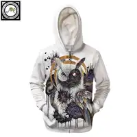 Yin yang owl By Sunima Art Zip Sweatshirts Men Hoodies Zipper Tracksuit Anime Hoody Streetwear Coat 3d Pullover Funny Cloth