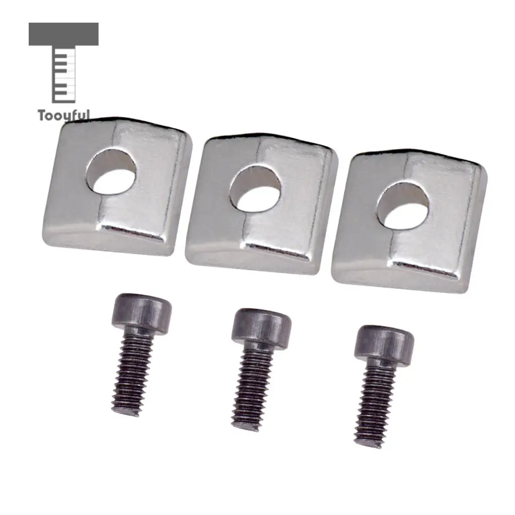Tooyful 3pcs Guitar Locking Nut Clamp&Screws for Tremolo Bridge Parts