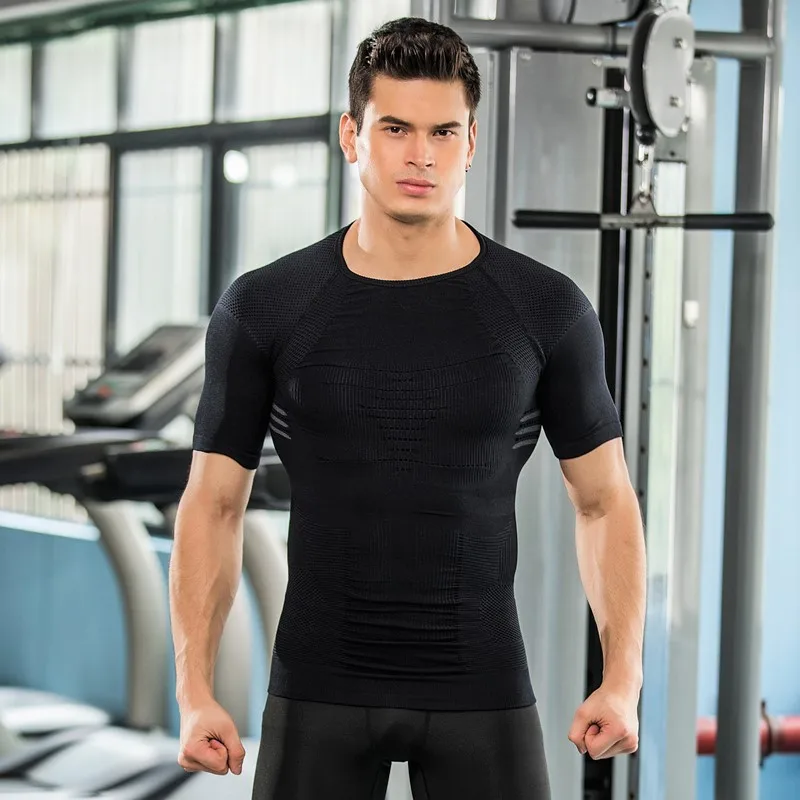 Men's Body Shaper Tummy Shaper Slimming T-shirt Slim Lift Corset Waist Muscle Girdle Shirt Fat Burn Posture Correct Underwears 3