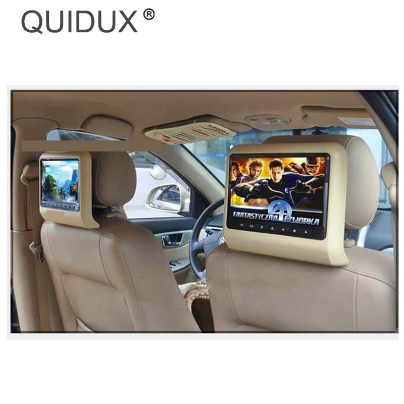 QUIDUX 10,1 дюймов HD Автомобильный подголовник dvd-плеер подголовник TFT lcd экран RCA монитор аудио видео Encosto de Cabeca com DVD