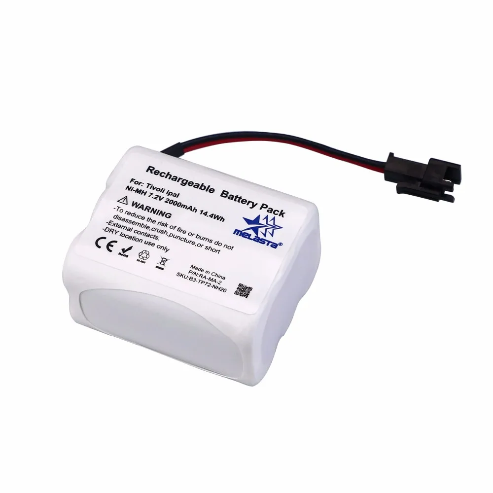 MELASTA 2 шт 7,2 V 2000mAh NiMH аккумулятор для радио для Tivoli PAL/iPAL радио(MA-1, MA-2, MA-3 совместимый