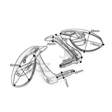 Side Mirrors For Yamaha Kawasaki Honda Street Bike