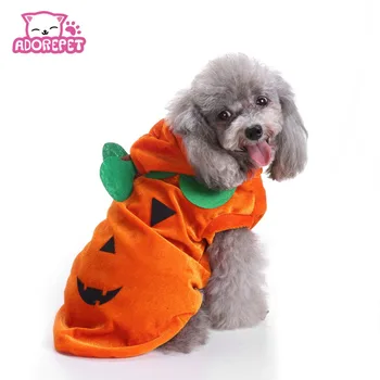

Funny halloween dog pumpkin costume clothes chihuahua winter warm fleece dog pet cat jacket coat small dog hoodie clothing