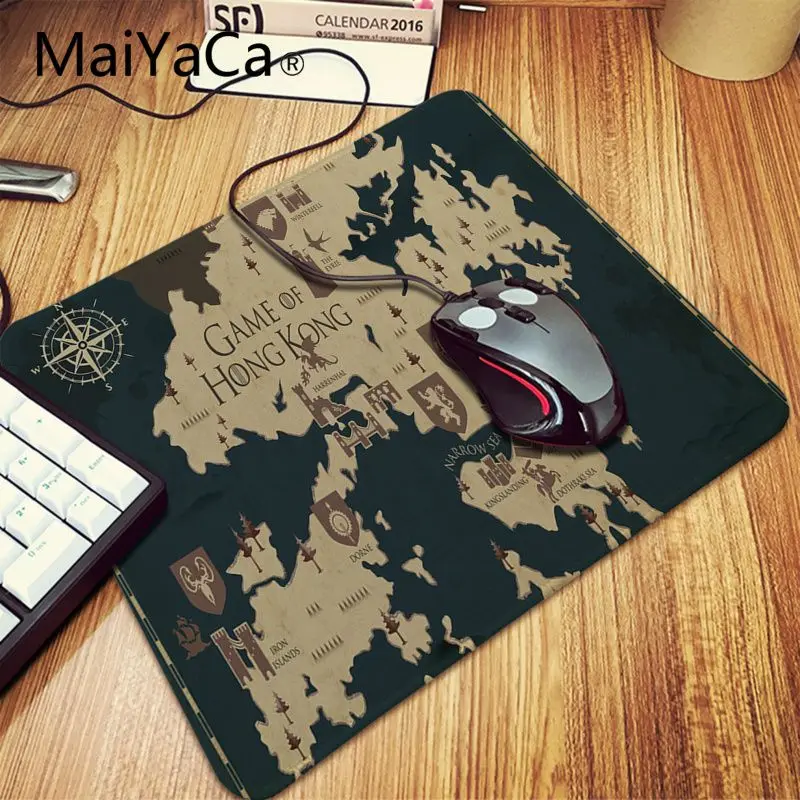 Maiyaca ваш собственный коврик карты Игра престолов westeros клавиатура геймер Коврик для мыши компьютер коврик для мыши лучшие коврики для геймера подарок