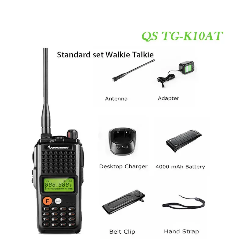 2 шт FM Двухстороннее радио Comunicador QuanSheng Портативный Walkie Talkier TG-K10AT 10 км