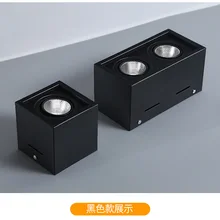 Черный Корпус с антибликовым покрытием простой Установка поверхностного монтажа Прямоугольник светодиодный Решетка лампы 10 Вт 14 W 20 W площади 5 W 7 W 12 W