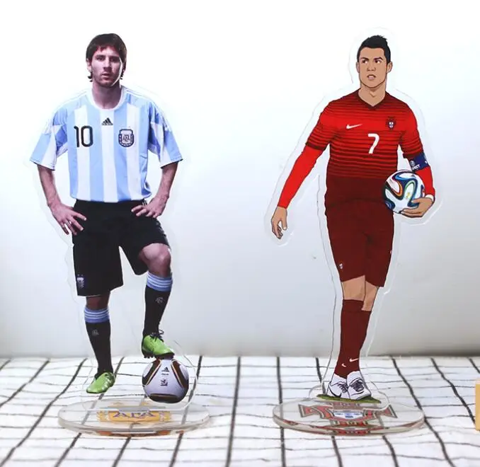 

Russian World Cup Lionel messi peripheral figure holding a man's gift of acrylic model cculpture statue