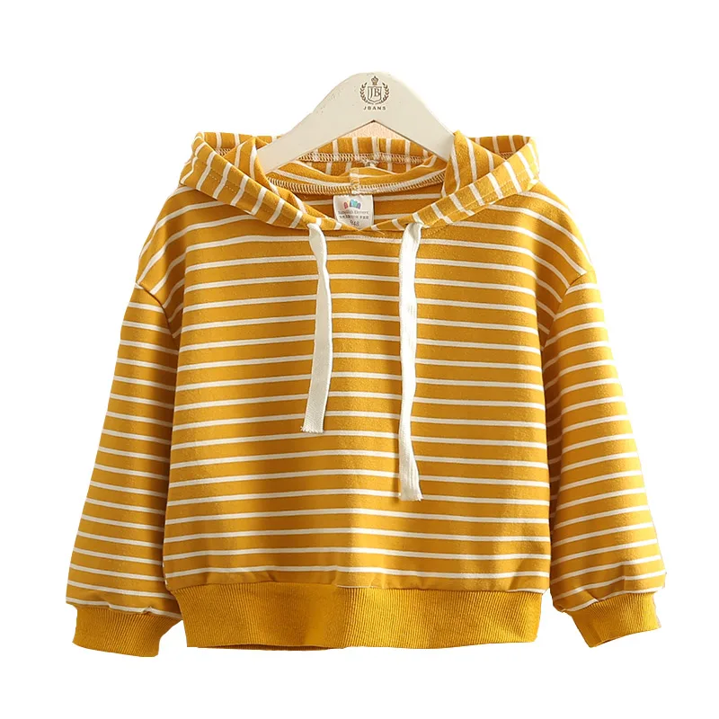 

Fashion Baby Striped Clothing 2019 Spring New Girls Children's Hoodie Children's Clothing Hoodies Striped Cotton Sweatshirts