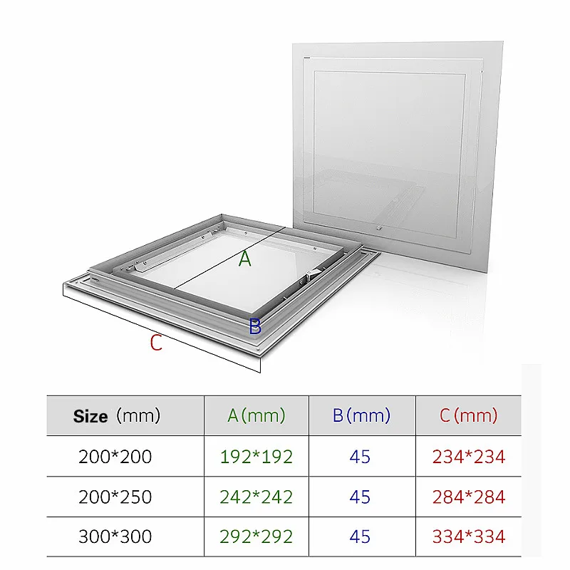 Легко защелкивающаяся панель доступа к стене или потолку, Дверь доступа для вентиляции, туалет, ванная комната, вентиляционная крышка, крышка доступа, пластины из алюминиевого сплава