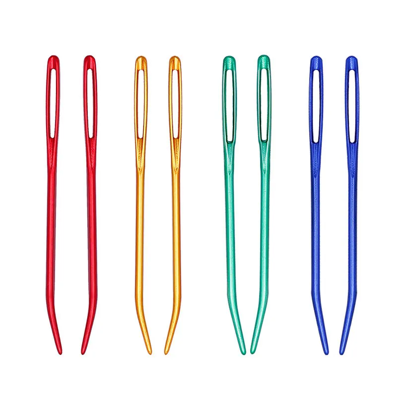 

Multicolour Portable Weaving Tools&Large Hole Knitting Needles &Portable DIY Sweater Tapestry Wool Yarn Needle 2Pcs