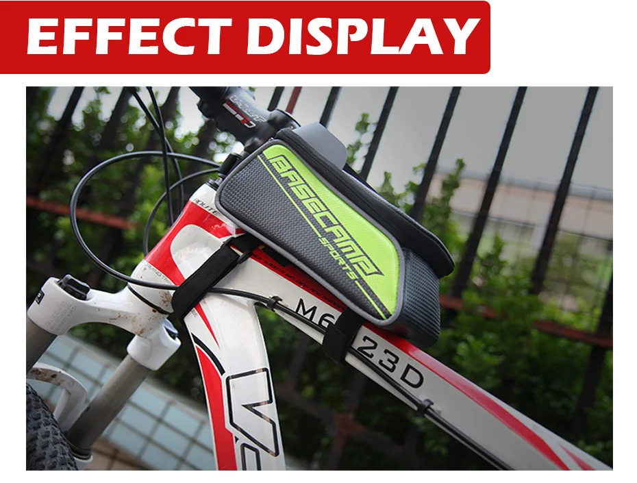 Perfect BASECAMP Bike Bag Rainproof Bag For Bicycle Front Tube Cycling Bag Phone Case Frame Bicycle Bag MTB Pannier Bicycle Accessories 20