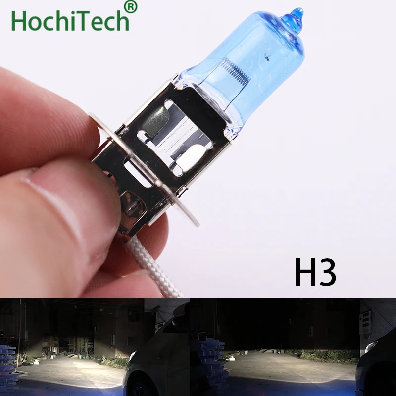 Высококачественная галогенная лампа H3 6000K 12 в 100 Вт 3000Lm ксеноновая темно синяя