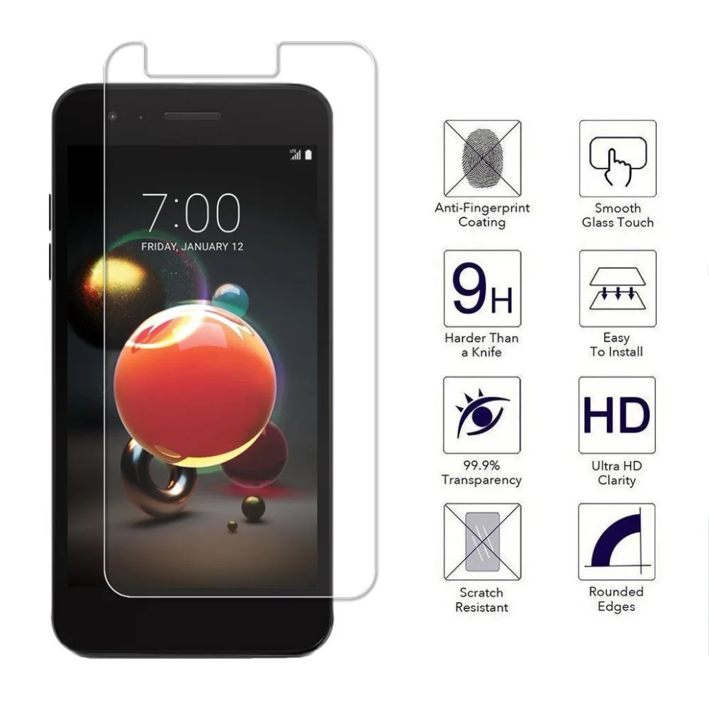 

Screen Protector For LG Aristo 2 X210/Tribute Dynasty/Rebel 3 LTE Tempered Glass Anti-Scratching 9H Premium Screen Glass