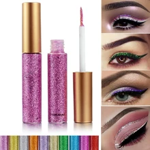 Мода 10 цветов 1 шт. макияж Металлические Блестящие дымчатые глаза тени для век водонепроницаемый блестящий подводка для глаз Косметика