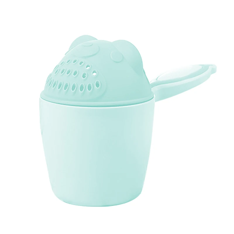1 шт., милая мультяшная чашка для шампуня, детская ложка для душа, для ванны, для воды, для плавания, бутылка для полива, для детей, для мытья волос, чашка для шампуня - Цвет: Светло-зеленый