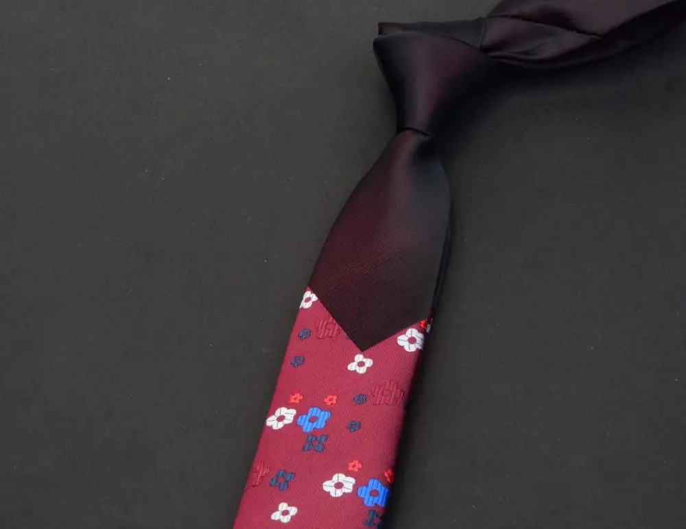 RBOCOTT модные тонкие галстуки мужские галстуки 6 см Новинка Роскошные клетчатые Цветочные полосатые галстуки обтягивающие красные синие коричневые для мужчин Свадебная вечеринка - Цвет: 09