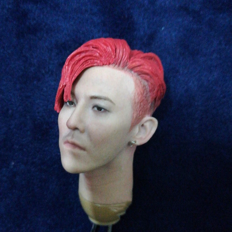 1/6 Kwon Ji Yong голова Лепка с красными короткими волосами для 12 &quotactin фигуры тела
