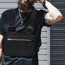 Высококачественный черный нагрудный легкий рюкзак аксессуары для телефона сумка для спорта на открытом воздухе бега фитнеса хип-хоп наплечный пакет