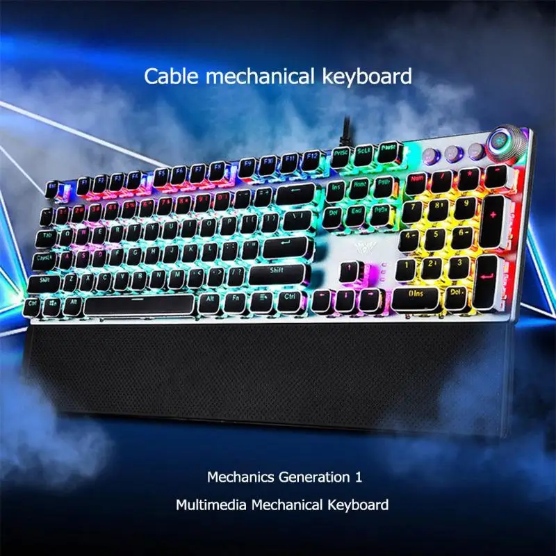 

F2088 USB Wired Backlight Desktop Hand Support Mechanical Gaming Keyboard 108-key full-key conflict-free design
