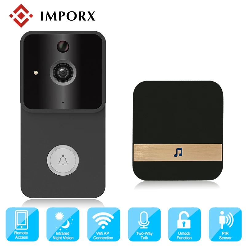 

720P Wireless IP Video Intercom Doorbell WI-FI Video Door Bell WIFI Doorbell Camera IR Night Vision Two-Way Audio +Indoor Chime