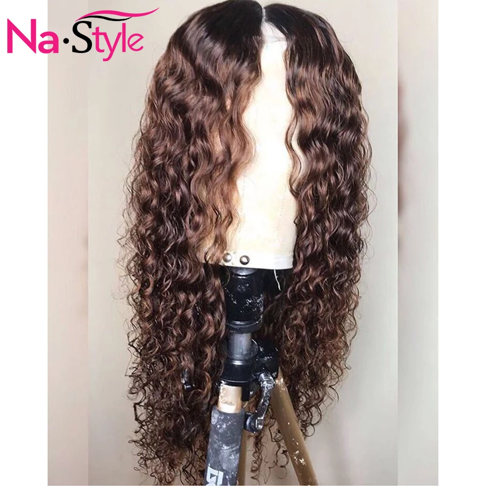 

1b/30 Colored Human Hair Wigs Pre Plucked With Baby Hair 150% 360 Ombre Lace Frontal Wig Dark Brown Wig Remy Peruvian Hair