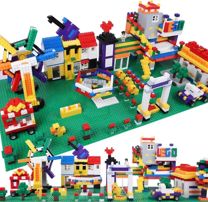 

1000 pcs Bulk Bricks Blocks Compatible Sets DIY Building Bricks Educational Toys Muliticolors Bricks Accessories