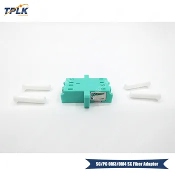 

50pcs / lots Fiber Optic Connector Adapter SC-PC OM3-OM4 SX fiber adaptor digital communications fiber coupler