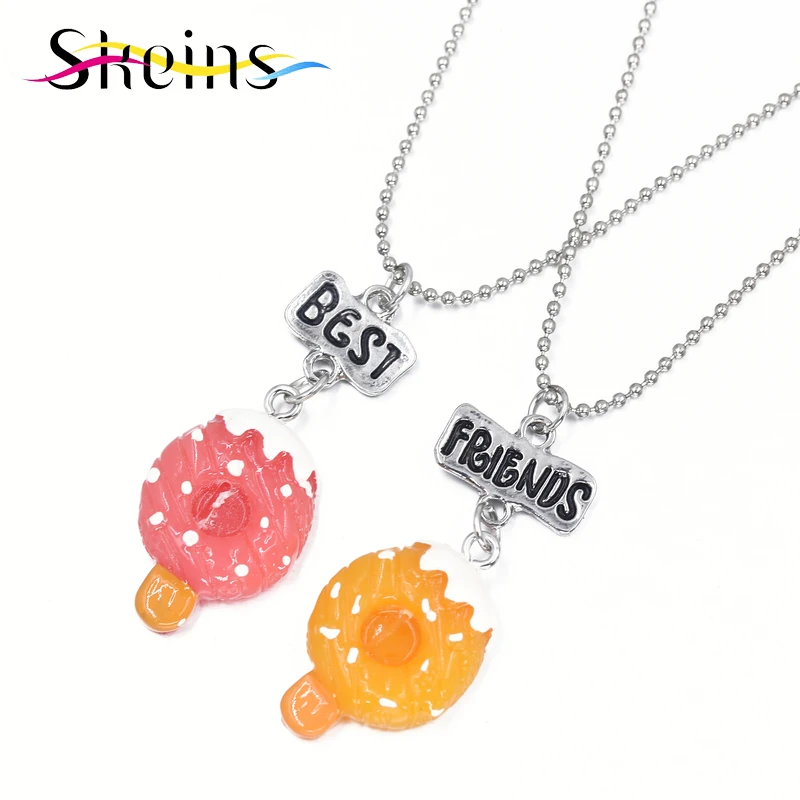 2017 Skeins Jewelry BFF Charms 2 pcs Set Necklace Lovely Ice Cream