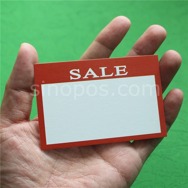 카드지 할인 가격표 9x6cm, 가로형 가격표 인쇄 용지 가격표시 라벨 POP 광고 홍보 태그 티켓