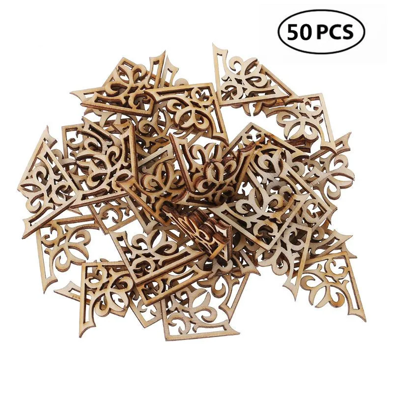 50pcs Wooden Gift Natural Rustic Wood Craft Labels for Home DIY Supplies Wedding Decoration | Дом и сад