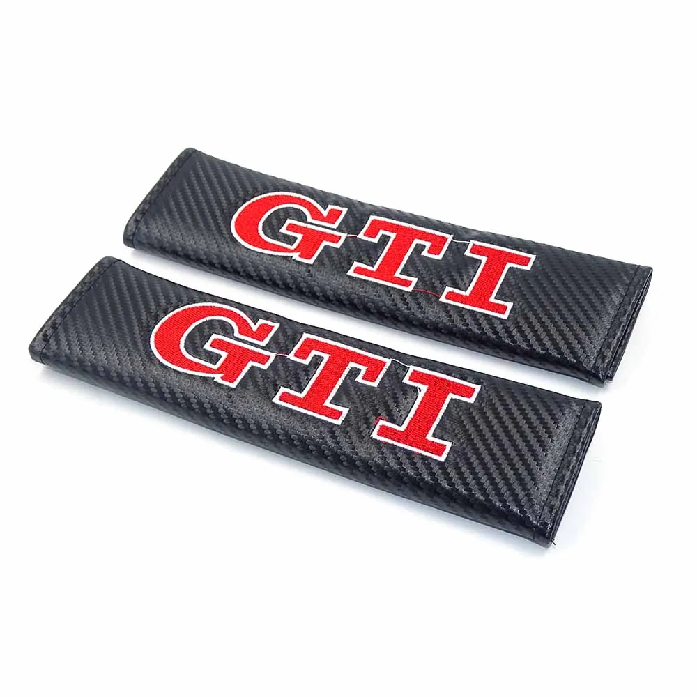 2pcs Carbon Fiber Seat Belt Cover Shoulder Pad Car Styling for