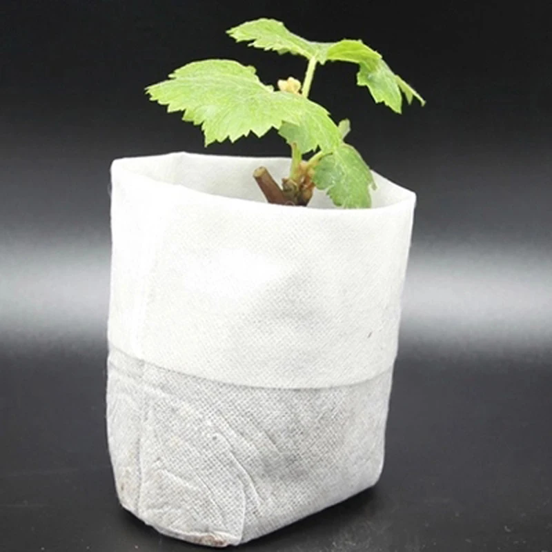 100pcs Biodegradable Non Woven Seedling Bag Graft Tree Grow Bag