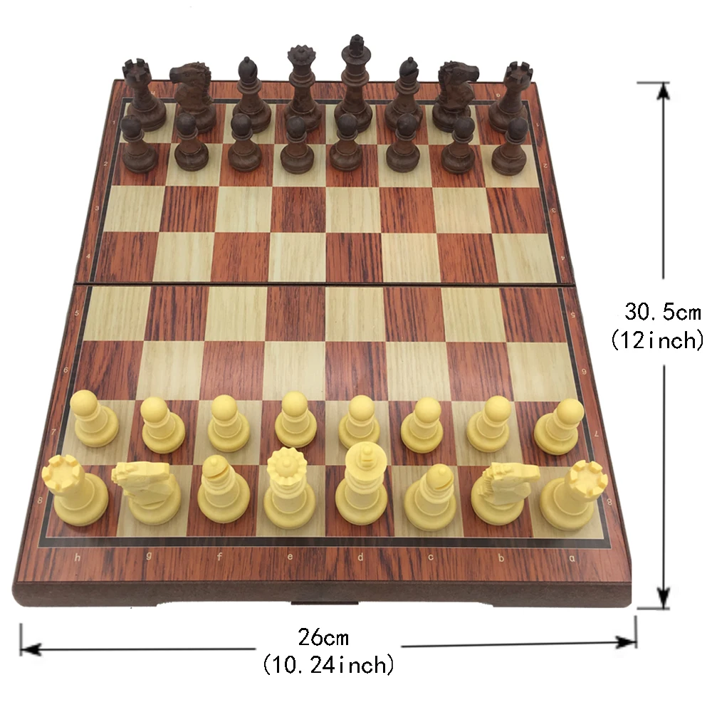Большой Шахматный набор пластиковые магнитные части Складная шахматная доска король 6,1 см шахматы подарки для детей и взрослых игры для путешествий на открытом воздухе