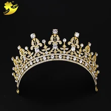 Xinyun свадебная тиара Винтаж волос аксессуары Лидер продаж великолепные красивые Для женщин Корона Auditorium головной убор блестящими кристаллами диадема