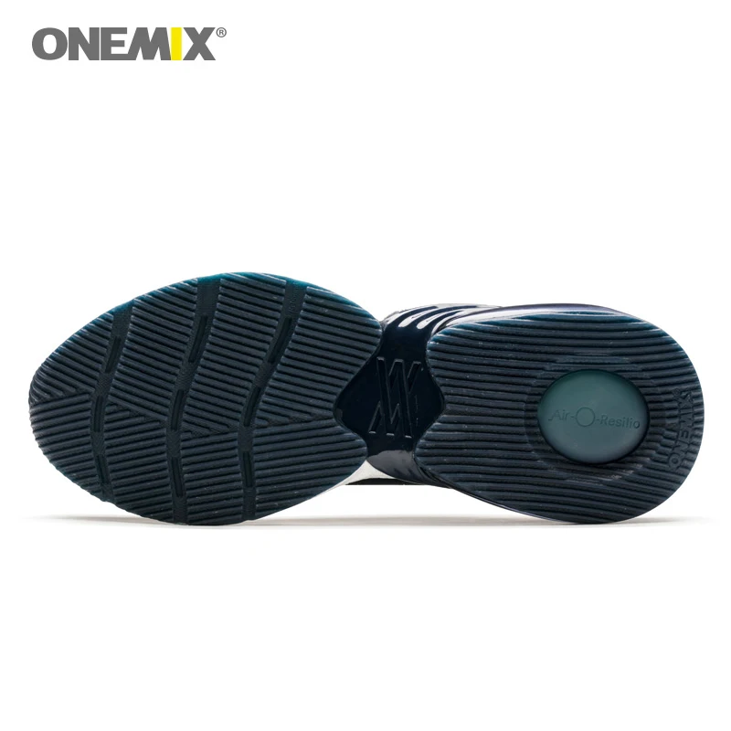 ONEMIX Air Cushion Mens Running Shoes Sports 270 Leather Shoes Shock Absorption Cushion Soft Energy Midsole Outdoor Jogging Shoe