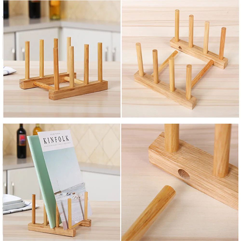 

Layer Bamboo Dish Rack Drainboard Drying Drainer Storage Holder Stand Kitchen Cabinet Organizer for Dish/ Plate/ Bowl/ Cup#es