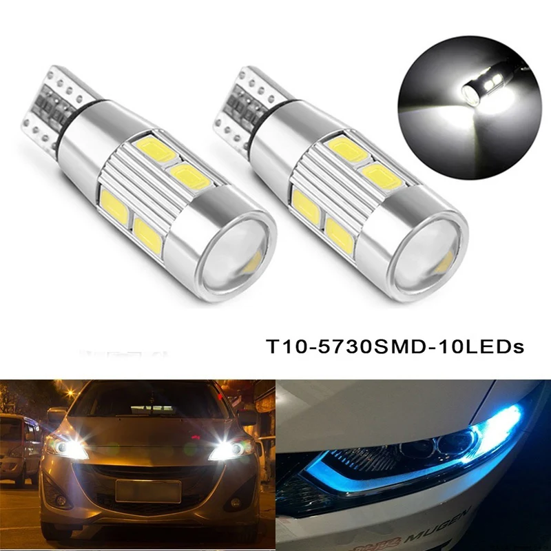 2 قطع قاد t10 في canbus w5w 194 الداخلية زينون الأبيض الصمام في canbus لا خطأ obc t10 10smd 5630 5730 مع عدسة الإسقاط الألومنيوم 2 قطع قاد t10 في canbus w5w 194 الداخلية زينون الأبيض الصمام في canbus لا خطأ obc t10 10smd 5630 5730 مع عدسة الإسقاط الألومنيوم