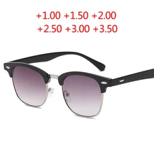 Готовые Очки для чтения, мужские и женские очки для чтения, градиентные серые линзы, солнцезащитные очки с диоптриями, очки для чтения+ 1,0+ 2