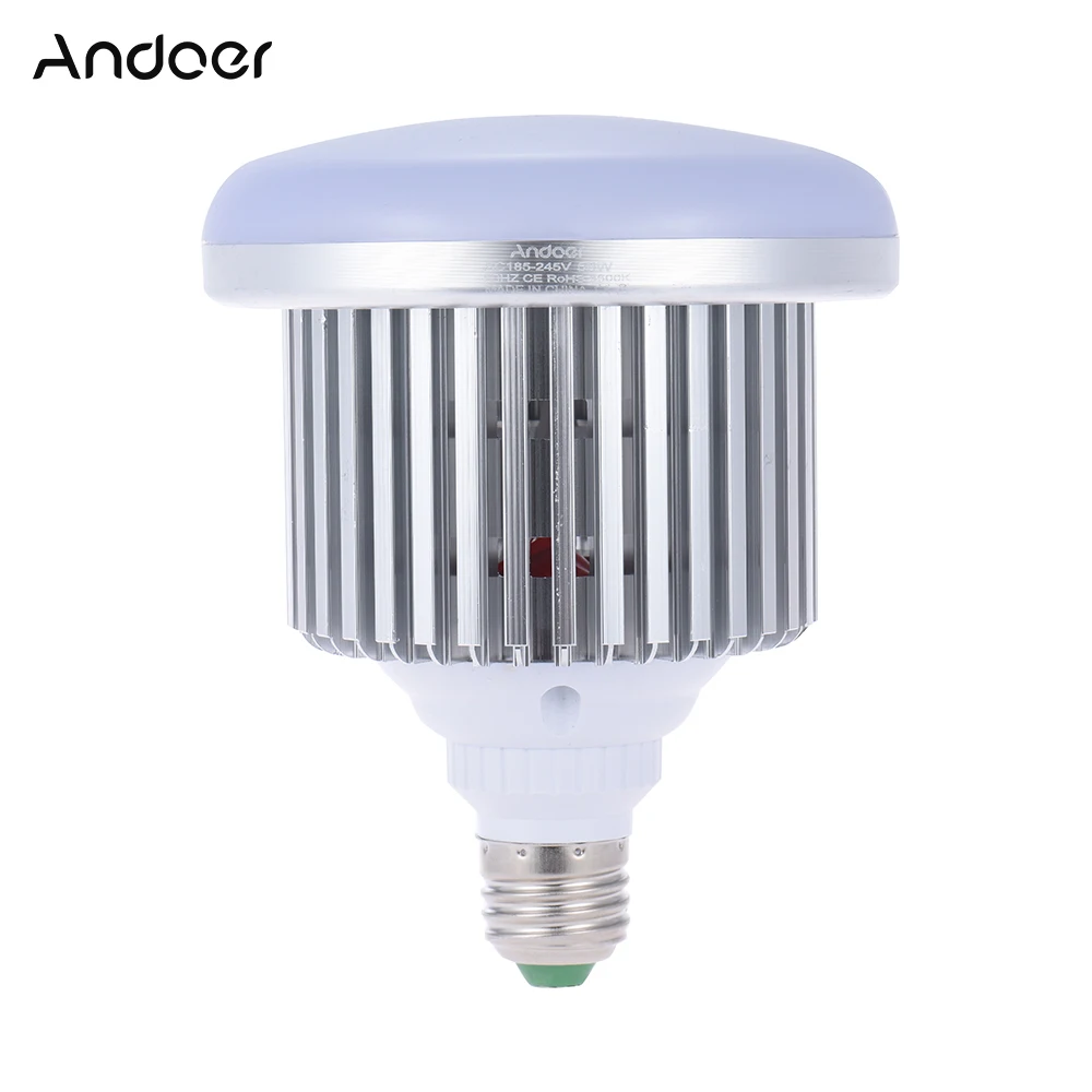 Prix pour Andoer 50 W 5500 K 72 Perles LED Ampoule E27 Socket Photo Studio Lampe Vidéo Continu Daylight pour Caméra Smartphone Tir Prix pour Andoer 50 W 5500 K 72 Perles LED Ampoule E27 Socket Photo Studio Lampe Vidéo Continu Daylight pour Caméra Smartphone Tir