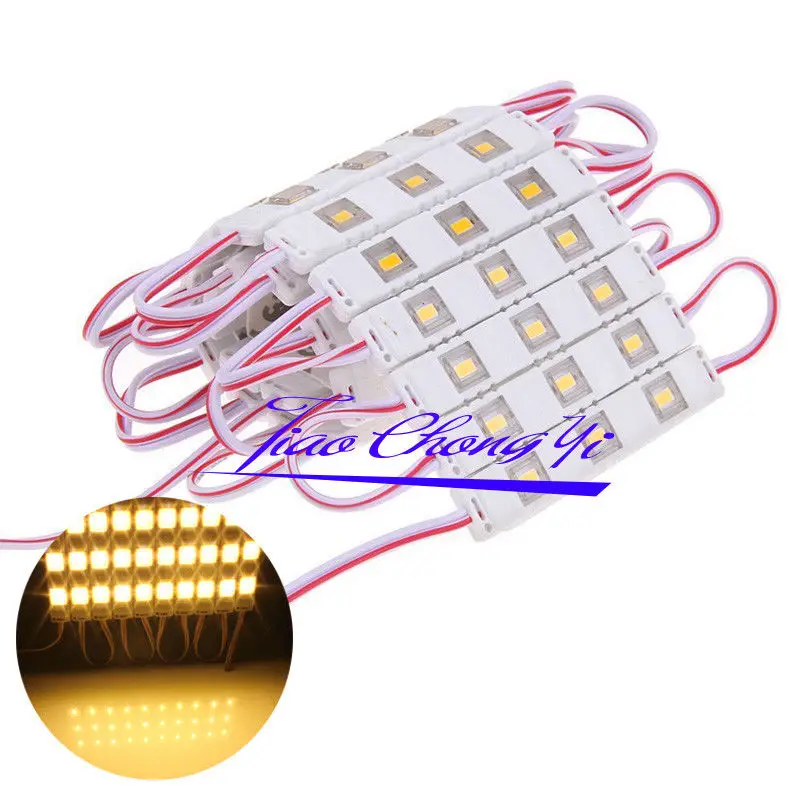 1.5 Вт 2835 красный зеленый Буле белый 160 градусов светодиодный модуль 3LED свет Водонепроницаемый 12 В 20 штук