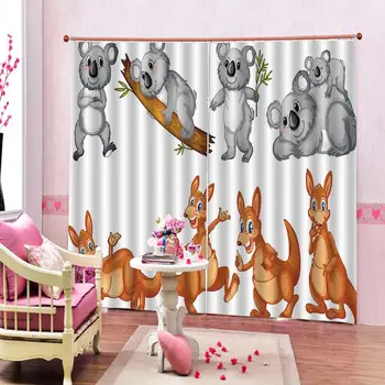 

Luxury 3D Window Curtains Living Room wedding bedroom animal curtains cartoon curtain