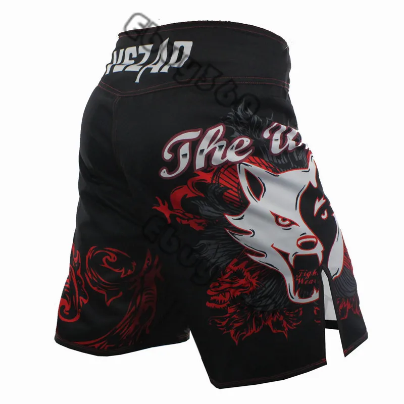 VSZAP Wolf Kick Camouflage боксерские шорты мужские быстросохнущие дышащие шорты для борьбы с каратэ Kick Boxing MMA Muay Thai