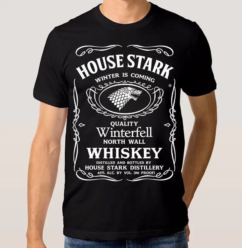 House Stark Whiskey Футболка Игра престолов получили Мужские Женские футболки всех размеров S-3XLShort рукав футболка бесплатная доставка дешево whol House Stark Whiskey Футболка Игра престолов получили Мужские Женские футболки всех размеров S-3XLShort рукав футболка бесплатная доставка дешево whol