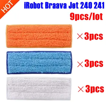 

9 pcs/lot robot cleaner brushes spare parts 3pcs Wet Pad Mop +3pcsDamp Pad Mop + 3pcs Dry Pad Mop for iRobot Braava Jet 240 241